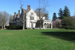 Coe Hall, exterior across lawn