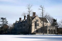 Coe Hall, exterior in winter