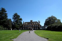 Old Westbury Gardens, exterior from the approach drive