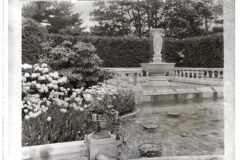 Ormston House, garden fountain, glass lantern slide