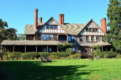 Westbrook (Bayard Cutting Arboretum), exterior from the Great Lawn